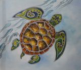 Wholesale Handmade Canvas Wall Art Turtoise Oil Painting for Home Decor