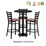 Simple Custom Pub Furniture Solid Wood Chairs Bar Table and Stools Set (HD1509)