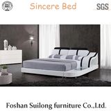 7002 Real Leather Modern Bed
