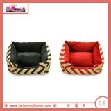 Pet Bed in Red and Black