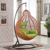 Balcony Outdoor Hanging Egg Chair Wicker / Rattan Patio Swing / Furniture D028