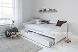 Single White Pine Wooden Bed with Underbed