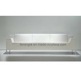 Newest Medium Back Office Sectional Leather Sofa
