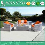 Outdoor Wicker Sofa Set with Cushion Rattan Wicker 2-Seat Sofa Patio Wicker Sofa Set Garden Single Sofa Wicker Weaving Sofa Set Hotel Project Sofa