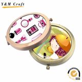 Epoxy Sticker Logo Metal Cheap Pocket/ Makeup/Cosmetic Mirror for Gift