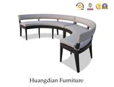 Wooden Leg Fabric Round Shape Booth Seating Sofas for Restaurant (HD670)