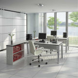 L Shape Office Desk White Office Table Office Furniture (SZ-OD120)