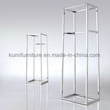 Stainless Steel Frame Side Table with Tempered Glass