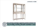Antique French Style Furniture Glass Display Wine Cabinet