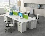 Modern 4 Seater Linear Office Workstation Table with Screen Partition (HF-YZLB06)