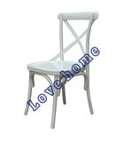 Industrial Metal Dining Restaurant Coffee Cross Back Chair