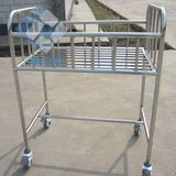 Stainless Steel Luxury Hospital Baby Trolley Hospital Bassinet Trolley