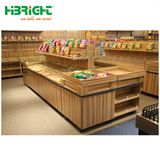 Wooden Supermarket Vegetable & Fruit Rack