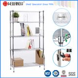 Adjustable Chrome DIY Modern Metal Bookcase in K/D Style (CJ-B1128)