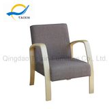 2017 New Collection Single Person Sofa with Bend Wood Arm