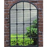 Antique Black Garden Mirrors Window Decoration