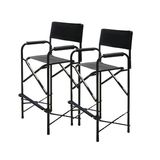 Outdoor Aluminium Tubetall Black Director Chair