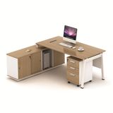 Luxury Executive Office Furniture Wood Table with Bookcase