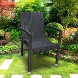 Patio Outdoor Metal Home Hotel Office Restaurant Aluminum Flat Wicker Dining Chair (J5491)