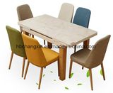 Modern Extend Dining Table with Wooden Leg