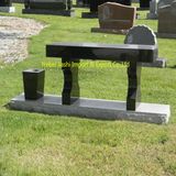 Popular Style Shanxi Black Granite Bench for Outdoor Garden