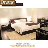 Soild Wood Frame Fabric Leather Bed