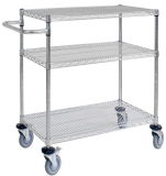 Wire Cart for Garage and Warehouse with 3 Tiers
