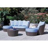 Aluminum PE Wicker Sofa Set (WS-06019)