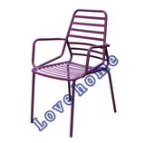 Modern Metal Dining Restaurant Armchair Stackable Chair