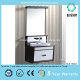 Good Quailty Black and White PVC Bathroom Cabinet (BLS-16022)