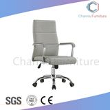 Good Quality Beige Leather Office Furniture Boss Chair with Metal Base (CAS-EC1810)