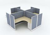 4-Seats Office Workstation, Office Table with Panel Partition (sz-ws139)