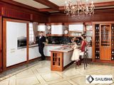 Belgium Modern Home Hotel Furniture Island Wood Kitchen Cabinet
