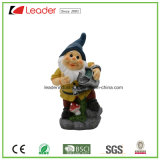 Polyresin Yellow Color Gnome Figurine with Watering Can for Garden Ornaments