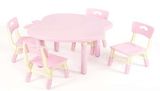 Round Daycare Preschool Square Plastic Bookcase with Study Small Apple Table