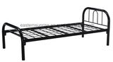 Folding Metal Bed with Universal Wheel Cheap Modern Single Size