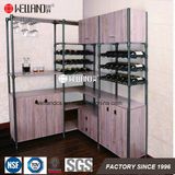 Modern Design Wine Storage Epoxy Steel-Wooden Furniture