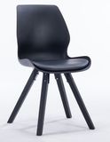 PP Plastic Modern Wooden Dining Chair