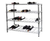 Adjustable DIY Chrome Metal Wine Rack Holder Shelf, NSF Approval
