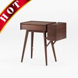 White Oak Wooden Storage Vanity Make up Dressing Table with Mirror