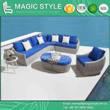 Patio Wicker Corner Sofa Set with Cushion Outdoor Rattan Armless Sofa Garden Wicker Sofa Set Wicker Weaving Single Sofa