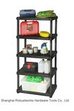 4 Tier Black Plastic Heavy Duty Shelving Racking Storage Unit (6030P-4T)