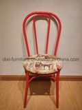Stacking Metal Cafe Chair with Padded Seat