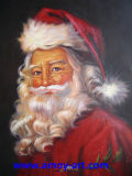 Handmade Santa Claus Oil Paintings Handmade for Christmas Decoration