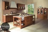 Dark Wood Color Solid Wood Home Furniture Kitchen Cupboard (zq-030)
