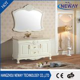 Factory Sale Wood Grain Floor Mounted Bathroom Cabinet with Sink