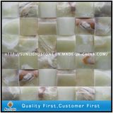 Yellow White Onyx Stone Marble Mosaic Wall Tiles for Room Decoration