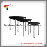 Hot Sell Cheap Chromed Glass Coffee Table Sets (CT008)
