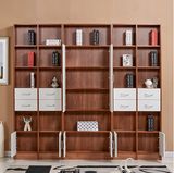 Modern Display Bookcase with Door and Drawer