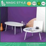 Outdoor Oval Tea Table Patio Oval Coffee Table Modern Aluminum Tea Table Garden Tea Table